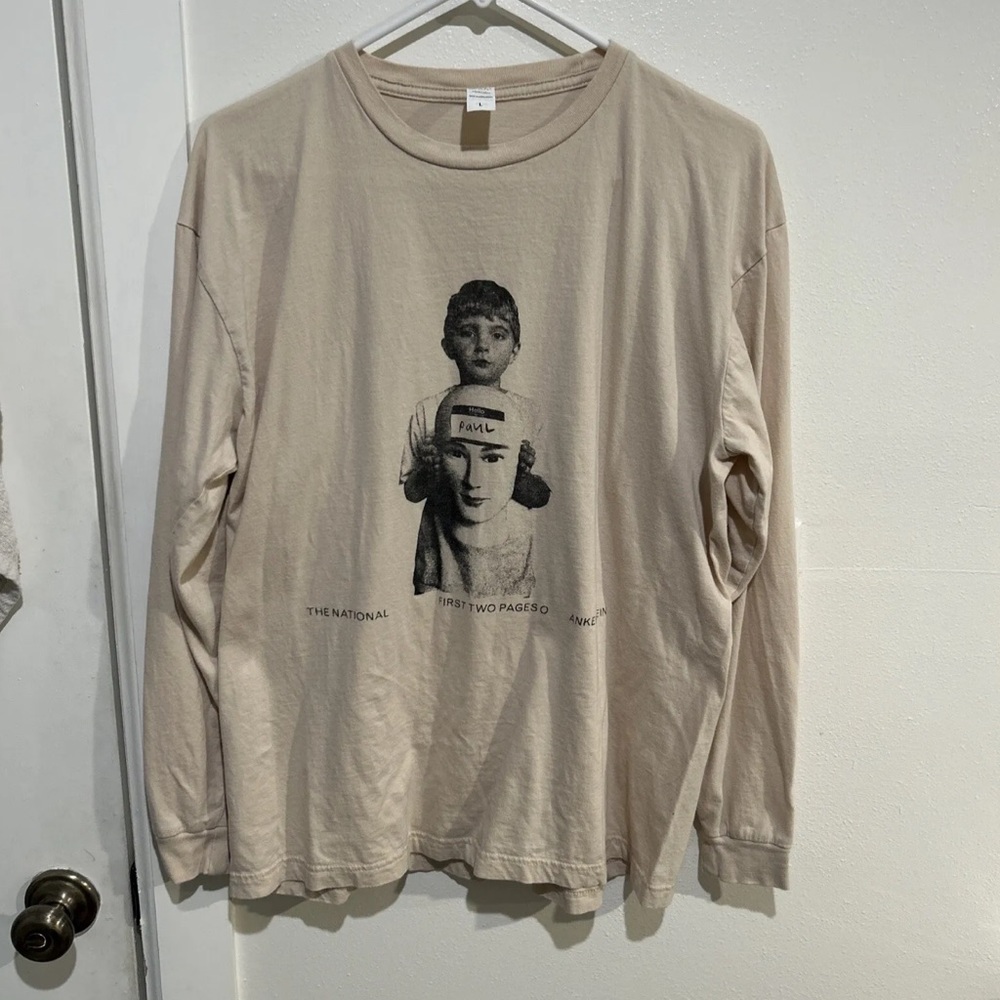 The National Band T Shirt Long Sleeve First Two Pages Of Frankenstein Mens Large